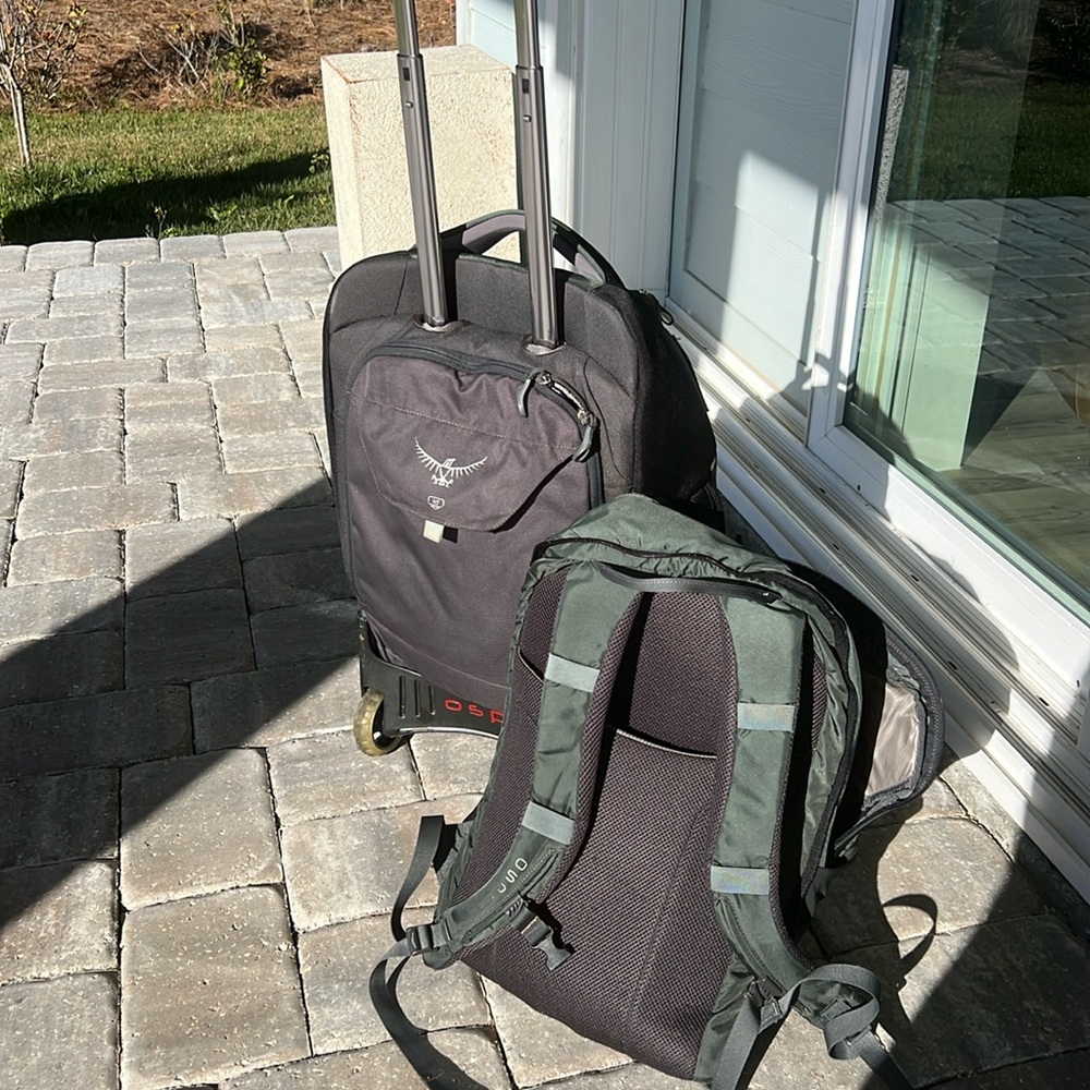 Osprey Meridian Wheeled Convertible 75L/28" Luggage W/ Day Bag - Grey - 28x14x13